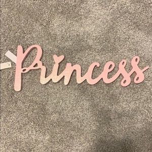 Wooden Princess pink sign